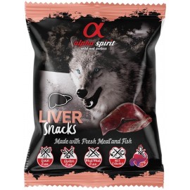 Напіввологі ласощі для собак Alpha Spirit DOG Snacks Liver, кубики з печінкою, 50 г