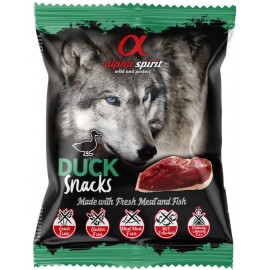 Напіввологі ласощі для собак Alpha Spirit DOG Snacks Duck, кубики з качкою, 50 г