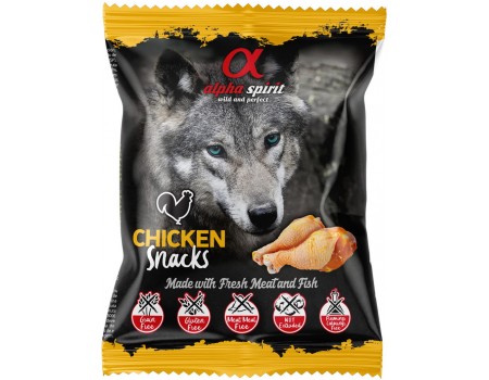 Полувлажное лакомство для собак Alpha Spirit DOG Snacks Chicken , кубики с курицей, 50 г*