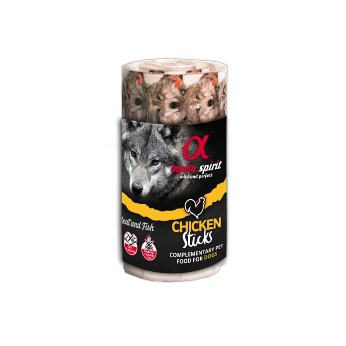 Напіввологі ласощі для собак Alpha Spirit DOG Sticks Chicken, палички з куркою, 16 шт, 160 г