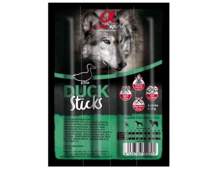 Напіввологі ласощі для собак Alpha Spirit DOG Sticks Duck Chicken, палички з качкою і куркою, 4 шт, 40 г