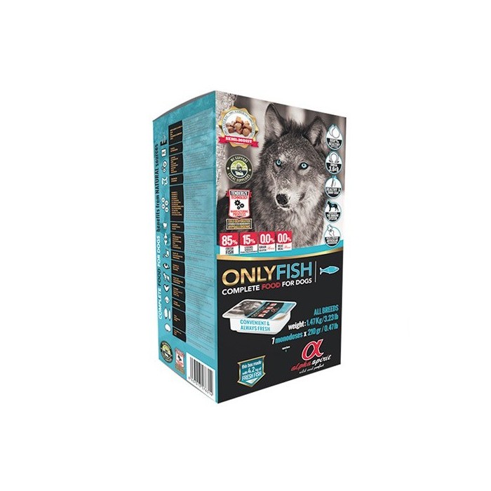 Полувлажный корм Alpha Spirit WILD FISH из свежей рыбы, для собак всех возрастов, гипоаллергенный, 9 кг