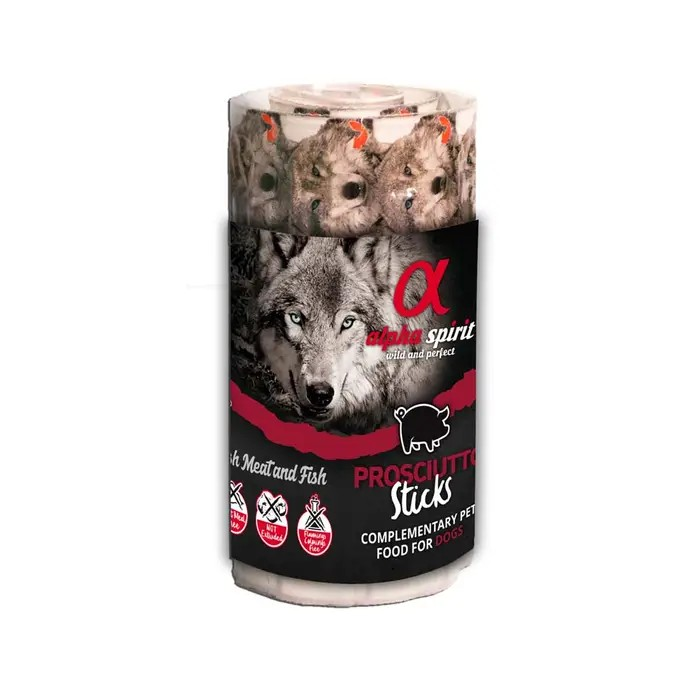Полувлажное лакомство для собак Alpha Spirit DOG Sticks Prosciutto, палочки с прошутто, 16 шт, 160 г