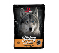 Влажный корм Alpha Spirit MOUSSE, для взрослых собак, индейка, мусс, 3..