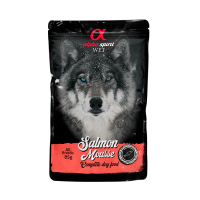 Влажный корм Alpha Spirit MOUSSE, для взрослых собак, лосось, мусс, 85 г