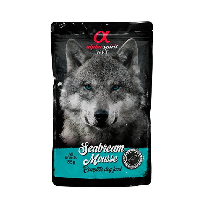 Вологий корм Alpha Spirit MOUSSE, для дорослих собак, дорада, мусс, 85 г