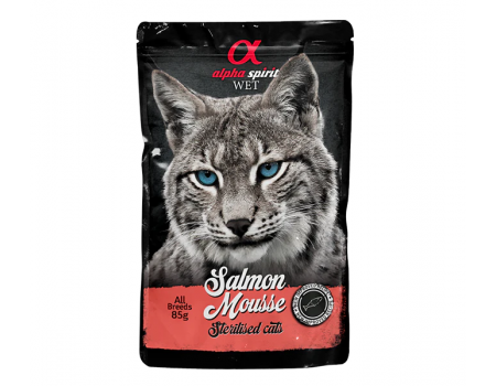 ALPHA SPIRIT POUCH SALMON M. STERILIZED CAT/ Вологий корм д/стериліз.котів Сальмон Мусс 85г