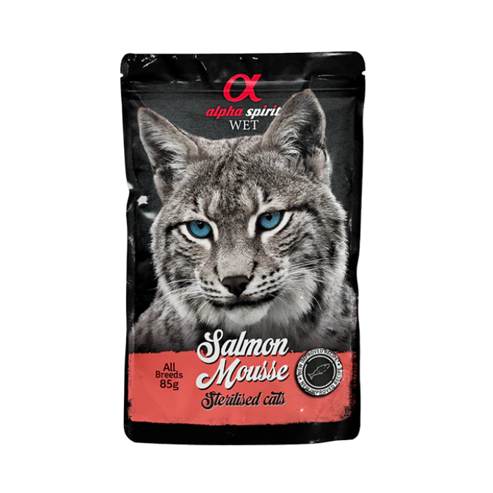 ALPHA SPIRIT POUCH SALMON M. STERILIZED CAT/ Вологий корм д/стериліз.котів Сальмон Мусс 85г