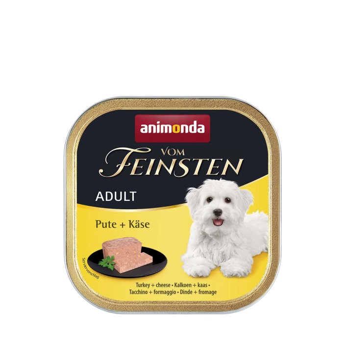 Влажный корм для собак Animonda Vom Feinsten, с индейкой и сыром, 150 г