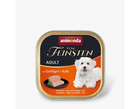 Влажный корм Animonda Vom Feinsten Adult with Poultry + Veal с птицей для собак, 150 г