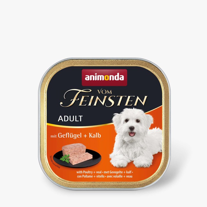 Влажный корм Animonda Vom Feinsten Adult with Poultry + Veal с птицей для собак, 150 г