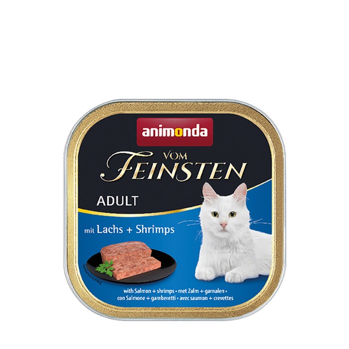 Влажный корм для кошек Animonda Vom Feinsten, с лососем и креветками, 100 г