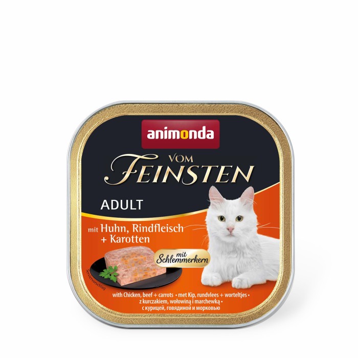 Вологий корм для котів Animonda Vom Feinsten, з куркою, яловичиною та морквою, 100 г