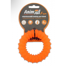 Игрушка AnimAll Fun кольцо с шипами, оранжевое, 9 см..