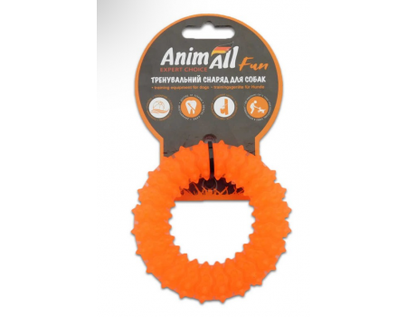 Іграшка AnimAll Fun кільце з шипами, помаранчеве, 9 см