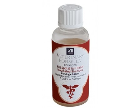 Антиалергенний шампунь для собак та кішок Veterinary Formula Hot Spot&Itch Relief Medicated, болезаспокійливий та протизапальний, 45 мл