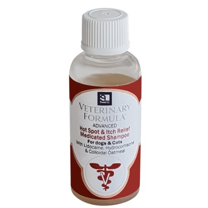 Антиаллергенный шампунь для собак и кошек Veterinary Formula Hot Spot&Itch Relief Medicated, болеутоляющий и противовоспалительный, 45 мл