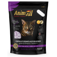 AnimAll "Фиолетовый Аметист" - Силикагелевый наполнитель для кошачьего туалета, 3,8 кг/ 7,6л