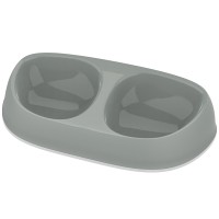 Подвійна миска для котів Moderna Double Sensibowl СЕНСІБОУЛ, 2х200мл, оливковий