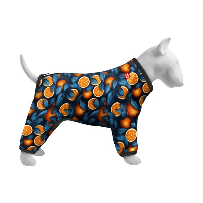 Вітровка для собак WAUDOG Clothes,  "Апельсини", XS22, В 30-34 см, С 19-21 см