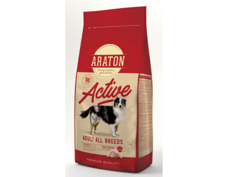 ARATON ACTIVE All Breeds Сухой корм для взрослых активных собак всех пород  15кг
