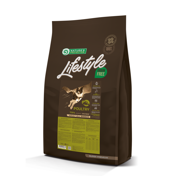 Сухий корм Nature's Protection Lifestyle Grain Free Poultry Adult All Breeds для собак всіх порід, 10 кг