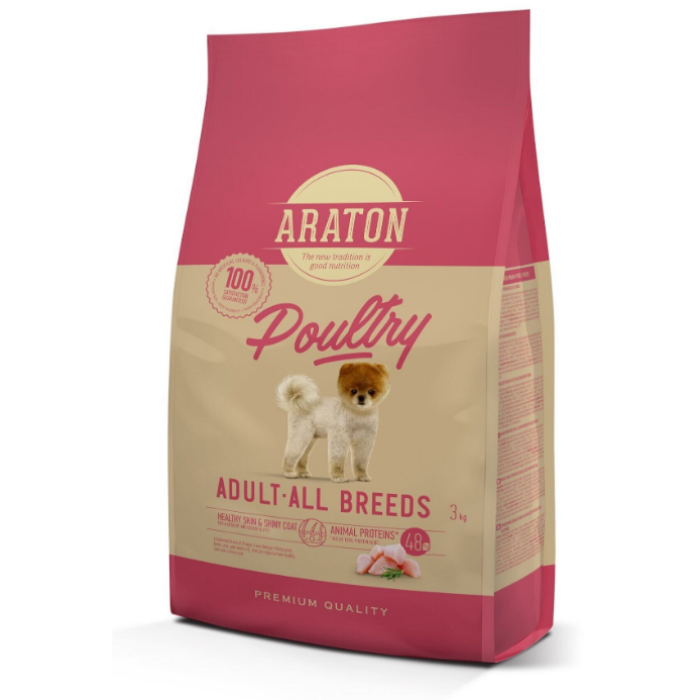 ARATON POULTRY Adult All Breeds Сухий корм для дорослих собак усіх порід, з птицею, 15 кг