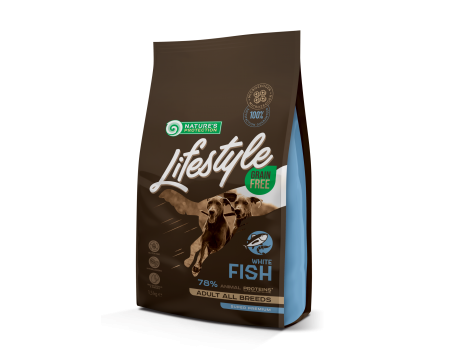 Сухий корм Nature's Protection Lifestyle Grain Free White Fish Adult для собак, з білою рибою, 1.5 кг