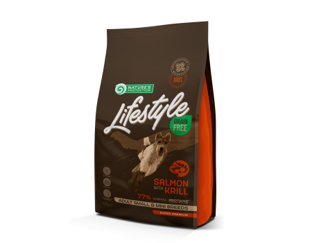 Сухой корм Nature's Protection Lifestyle Grain Free Small & Mini для собак мелких пород, с лососем, 1.5 кг