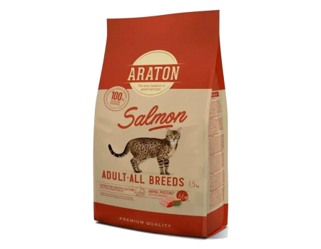 ARATON SALMON Adult All Breeds  Сухой корм для взрослых кошек с лососем 1,5 кг