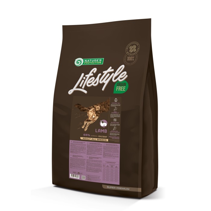 Сухой корм Nature's Protection Lifestyle Grain Free Lamb Adult All Breeds для собак всех пород, 10 кг