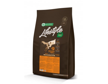 Сухий корм Nature's Protection Lifestyle Grain Free Junior для цуценят, з лососем і крилем, 10 кг