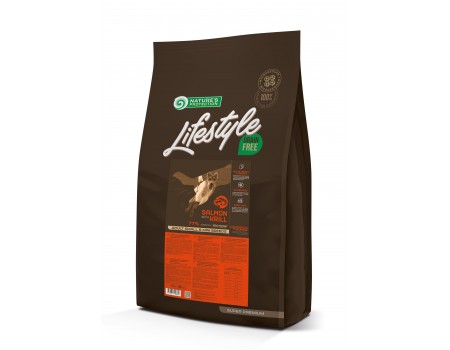 Сухой корм Nature's Protection Lifestyle Grain Free Small & Mini для собак мелких пород, с лососем, 10 кг