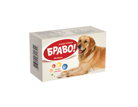 Вітаміни та мінерали Браво для великих собак, Артеріум, 100 табл.