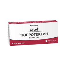 Тіопротектин Артеріум жувальні таблетки для котів та собак при гепатиті, хвороби серця, 20 таб