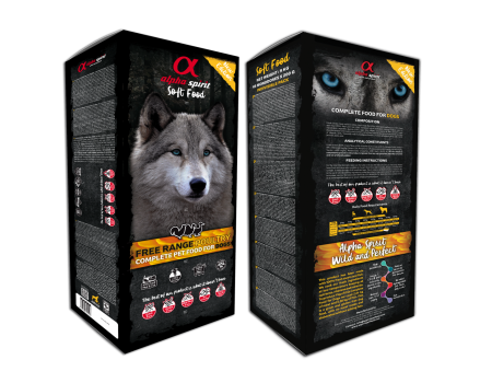 Корм для собак полувлажный Alpha Spirit Poultry Box беззерновой (200г х45) 9 кг