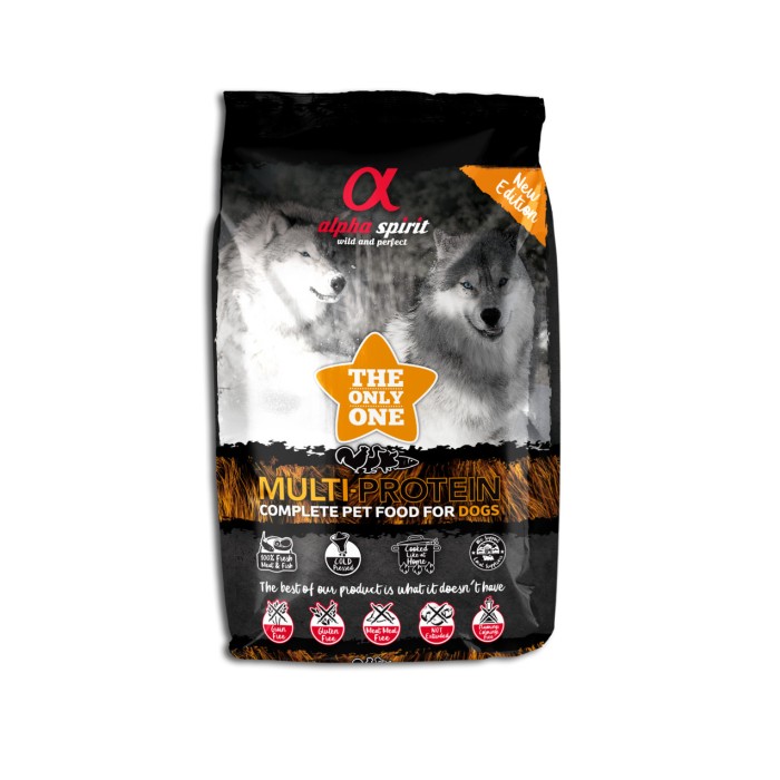 Сухой корм Alpha Spirit THE ONLY ONE DOG FOOD MULTIPROTEIN для собак, мультипротеин, 3 кг