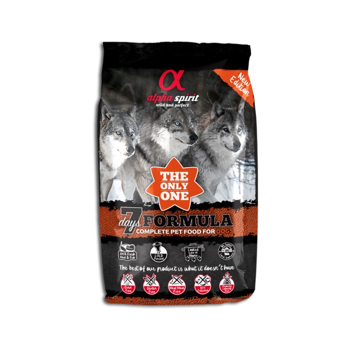 Сухий корм Alpha Spirit THE ONLY ONE DOG FOOD 7 DAYS, для собак, 3 кг
