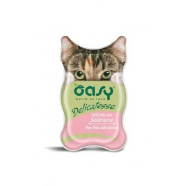 OASY CAT Паштет с лососем для взрослых кошек 0.85 кг..