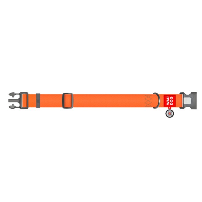 Ошейник для собак WAUDOG Waterproof с QR, водостойкий, XXL, Ш 4 см, Длин 46-70 см, оранжевый
