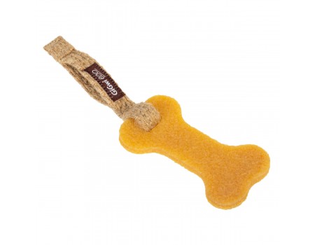 Игрушка для собак Резиновая кость мала GiGwi Gum Gum, экорезина, текстиль, 24 см