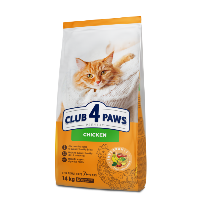 Club 4 Paws Сухий корм для котів  від 7 років курка 14 кг