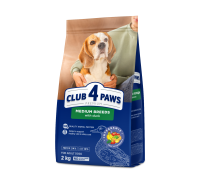 Корм Club 4 Paws для собак средних пород, утка 2 кг..