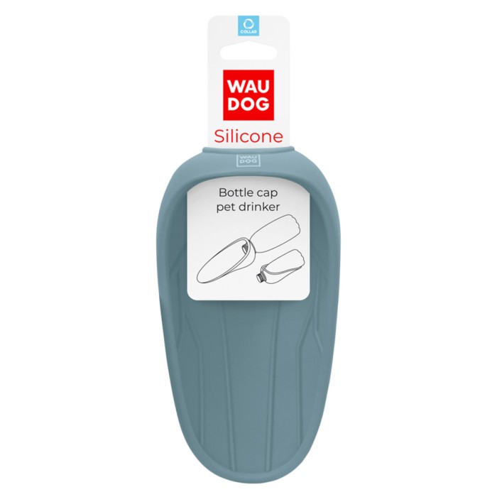 Поїлка-насадка на пляшку WAUDOG Silicone, 165х90 мм, сірий