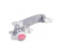 Игрушка для собак Кот с пищалкой/ткань GiGwi Plush, плюш, искусственны..