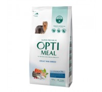 Сухой корм Optimeal, для взрослых собак, мини пород, лосось, 1,5 кг..