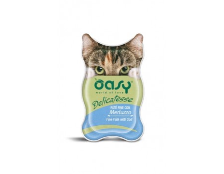 OASY CAT Паштет з тріскою для дорослих котів 0,085 кг