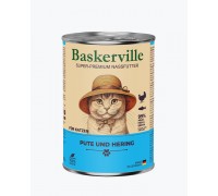 Вологий корм для котів Baskerville Індичка та риба, 200 г..