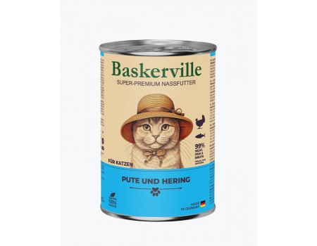 Вологий корм для котів Baskerville Індичка та риба, 200 г