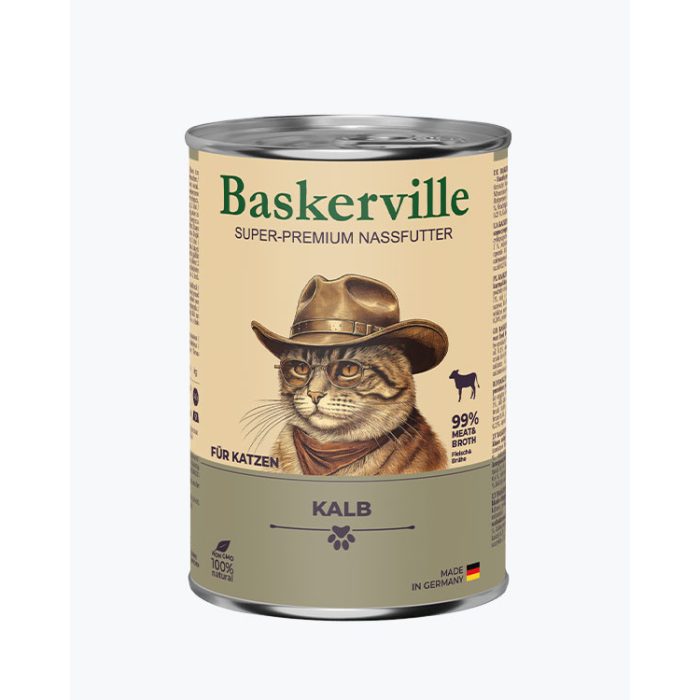Вологий корм для котів Baskerville Телятина, 400 г